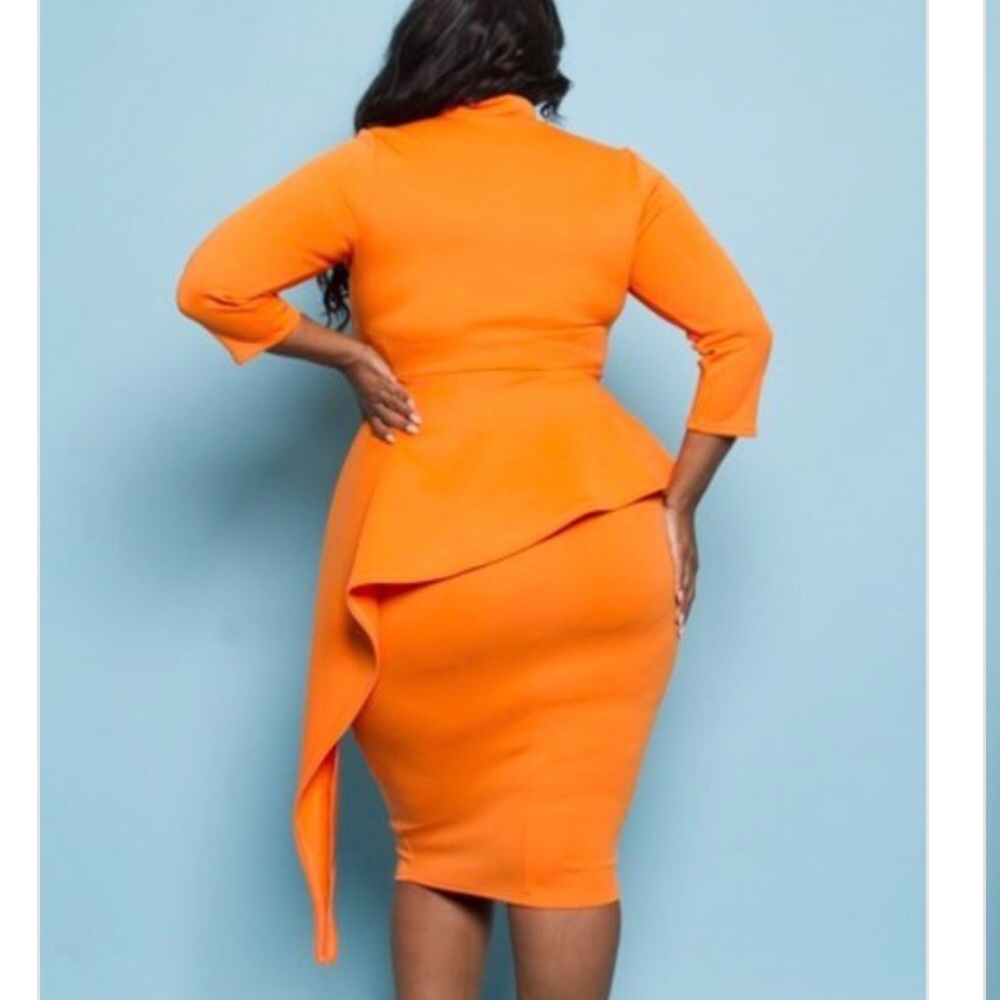 K Too | Plus Size Pointe Midi Bow Dress - Picture 3 of 4